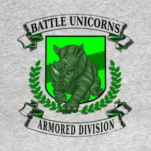 Battle Unicorn Armored Division - Charging Rhino Emblem T-Shirt